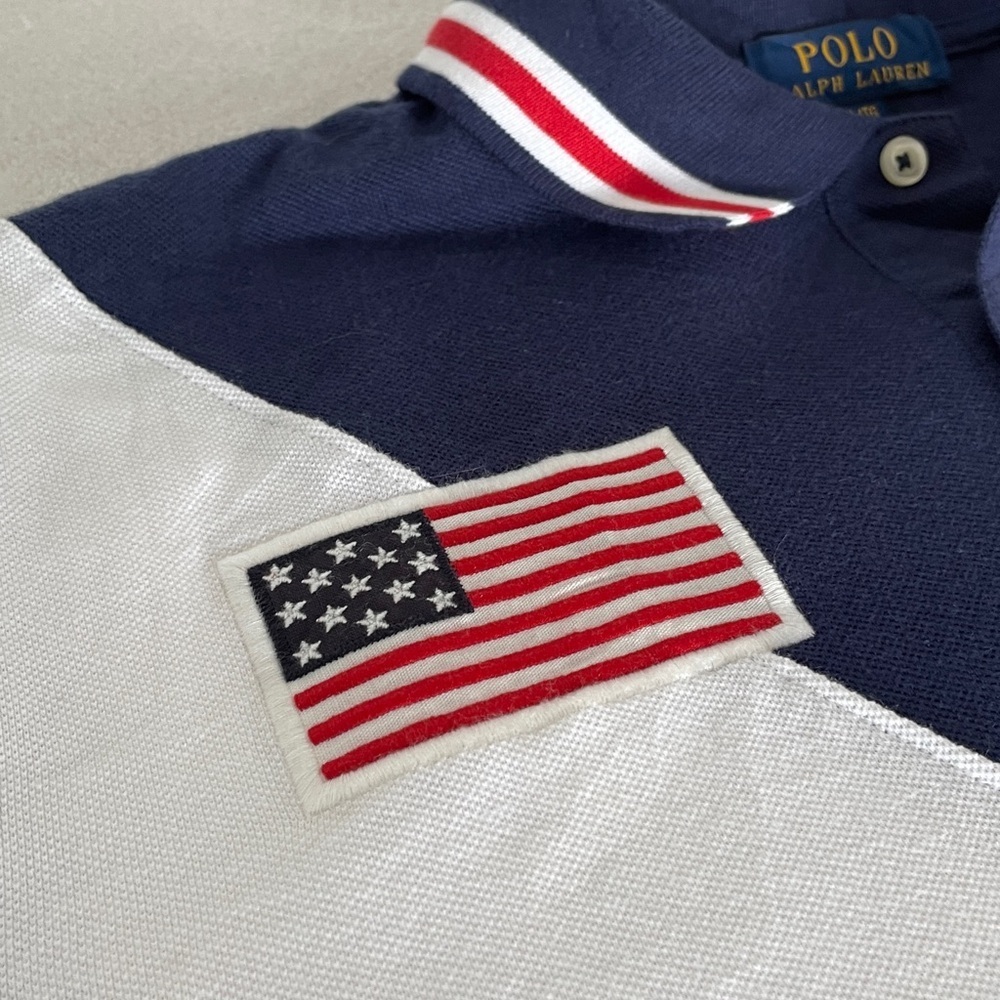18-20 Polo Ralph Lauren Navy and White Polo Shirt BIG PONY. - Picture 4 of 14